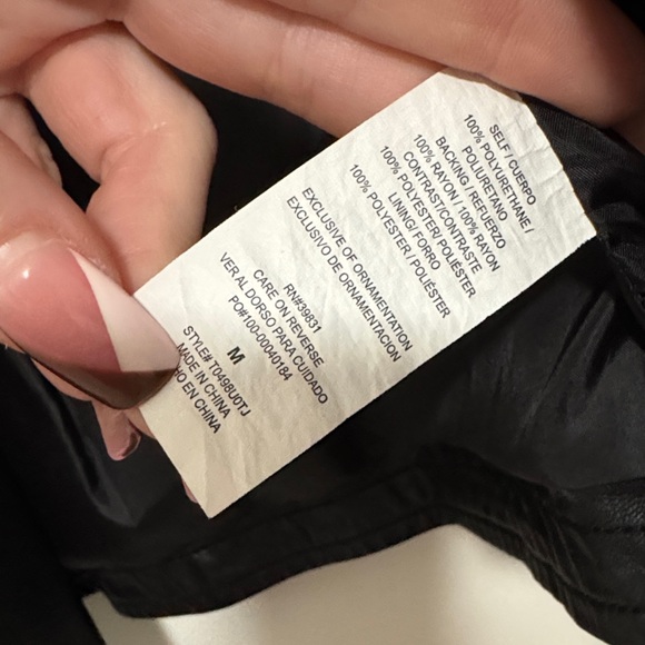 Jolt Women's Black Leather Jacket with Hoodie - Picture 3 of 3